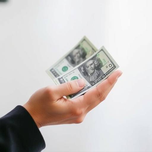 Manos intercambiando dinero, representando un reembolso