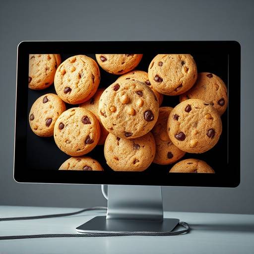 Representaci칩n visual de un ordenador mostrando diferentes tipos de cookies almacenadas.